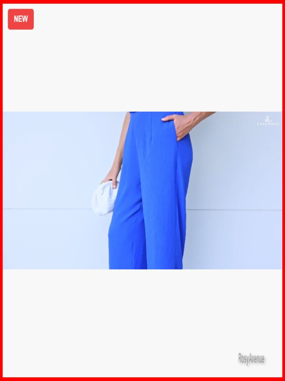 Sleeveless Halter Backless Wide Leg Jumpsuit Romper Dressy One Piece - Picture 7 of 7